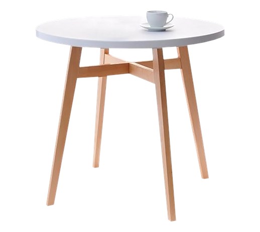 Stół Cross średnica 80 cm drewniany z okrągłym blatem