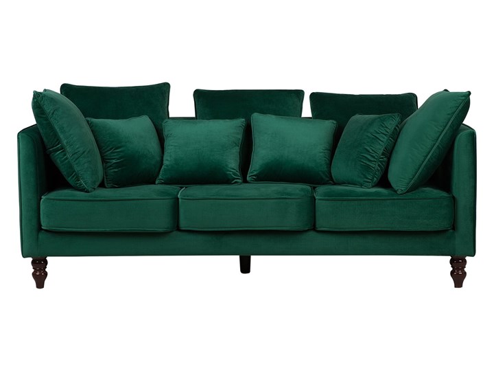 Sofa trzyosobowa tapicerowana zielona FENSTAD