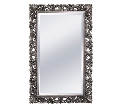 LUSTRO Designerskie GABRIELLE w ramie kolor Stal prostokąt 95X155
