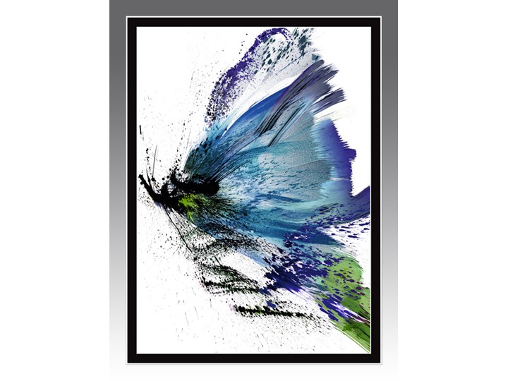 Abstrakcyjny obraz do nowoczesnych wnętrz. Motyl BLUE ME. Seria Effect