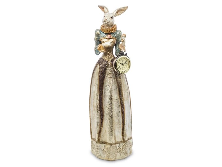 PANI KRÓLIK Z ZEGARKIEM figurka, dekoracja, wys. 44 cm