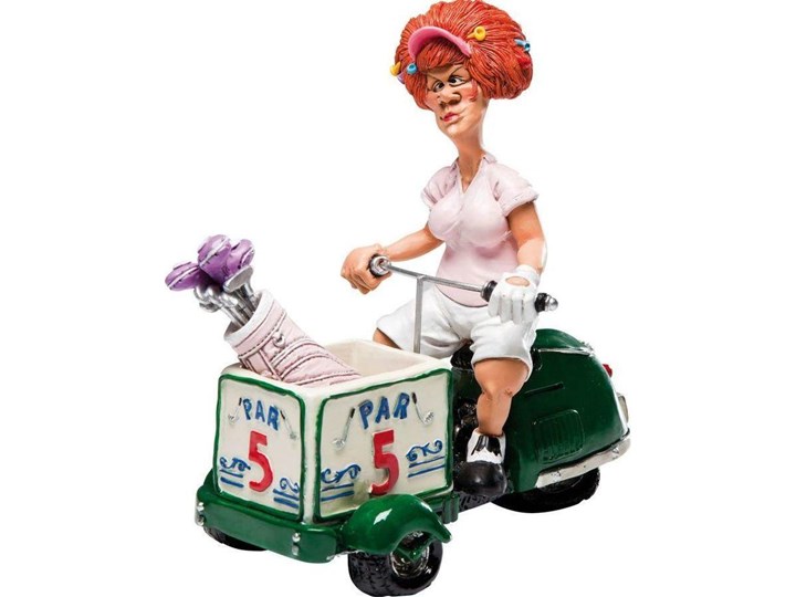 Figurka dekoracyjna Golfer Lady 10x18 cm kolorowa