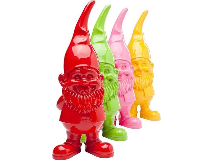 Figurka dekoracyjna Gnome Colore 18x46 cm różowa