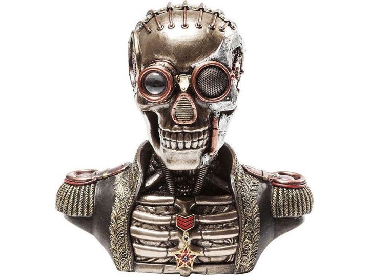 Pudełko Skull 19x19 cm metaliczne