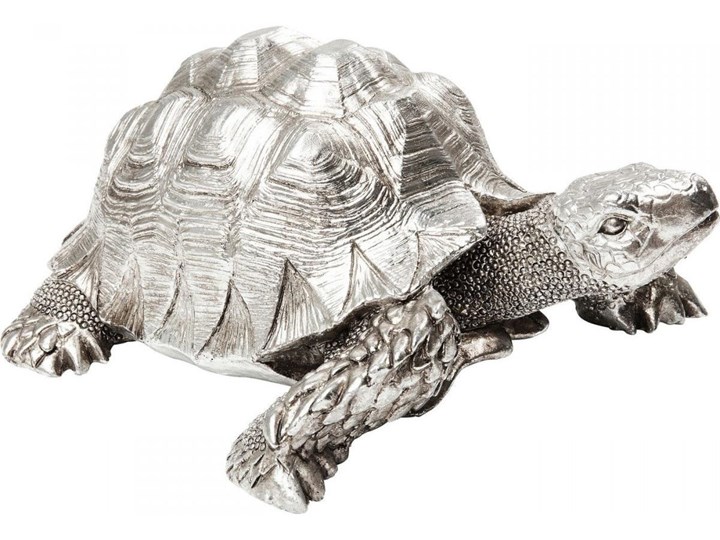 Figurka dekoracyjna Turtle 26x11 cm srebrna