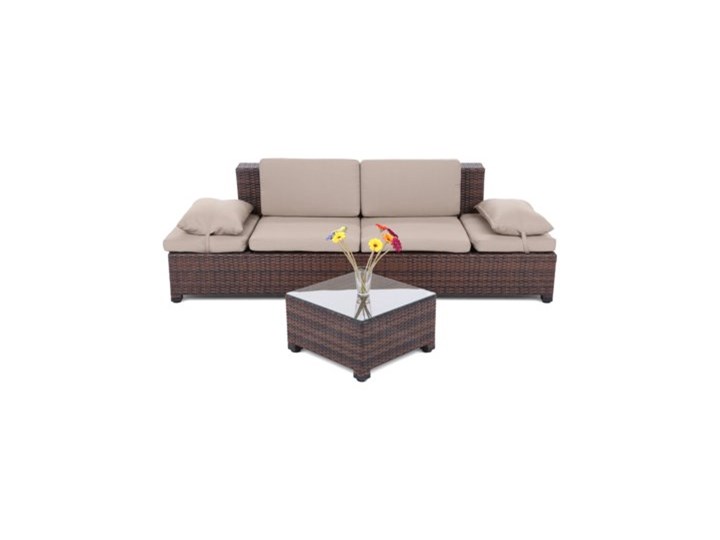 Zestaw mebli HOME&GARDEN Milano 2w1 Brown/Taupe