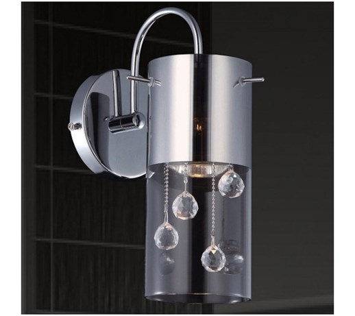 Tuba LAMPA ścienna CORDELL MBM1835-1 Italux kinkiet OPRAWA kryształkowa crystal chrom przezroczysta