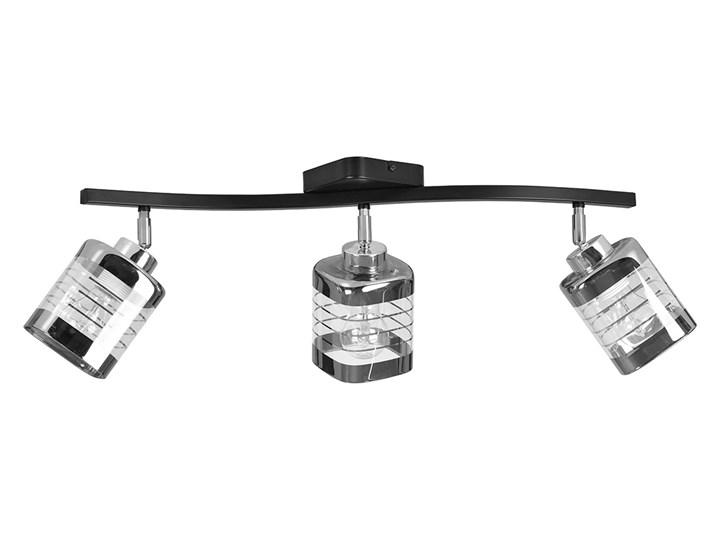 TIGRA 3 BLACK 430/3 nowoczesna lampa sufitowa klosze chrom