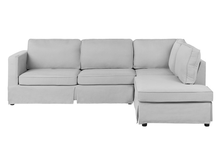 Sofa narożna lewostronna jasnoszara HOLMEN