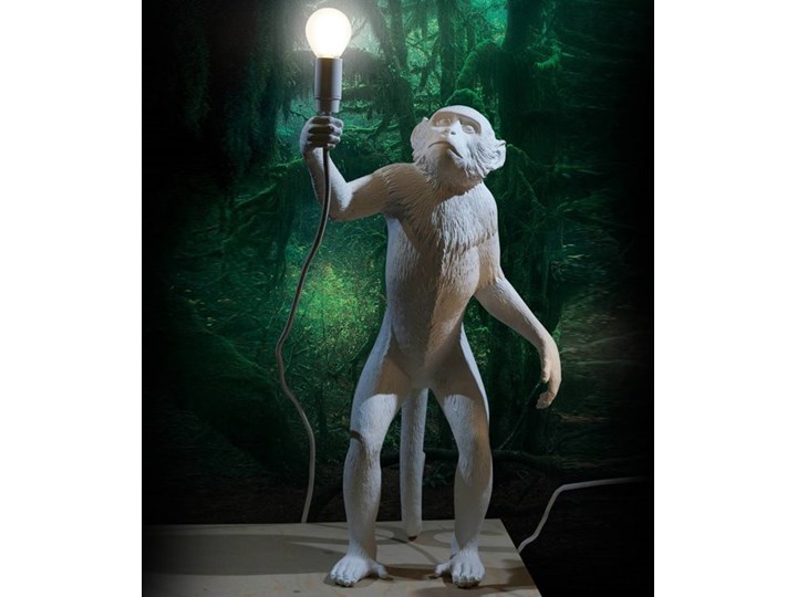 MONKEY-Lampa stojąca Małpa stojąca z abażurem Wys.54cm