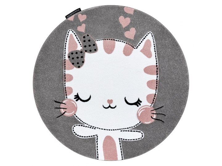 Dywan Koło Petit Kitty Kotek Szary