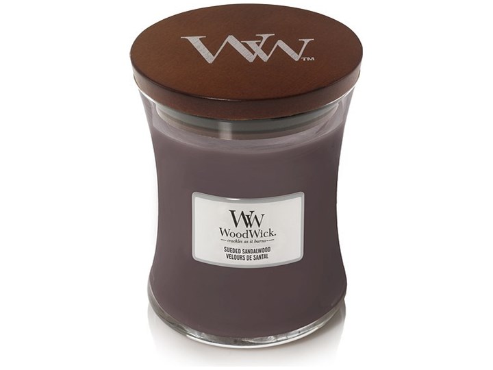 Świeca Core WoodWick Suede & Sandalwood średnia