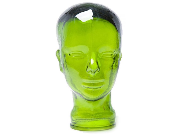 Figurka dekoracyjna Head 21x29 cm zielona