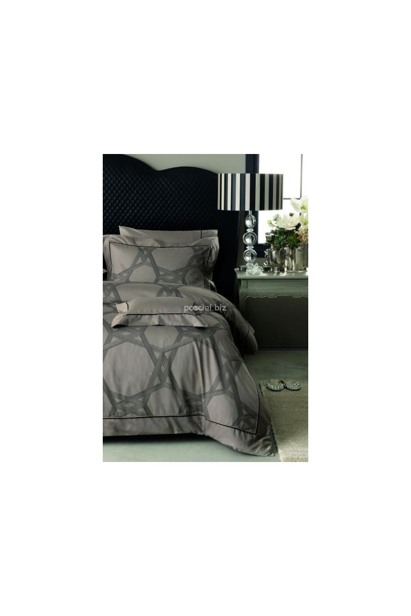 Pościel z bawełny egipskiej Blaze ciemny beż 160x200 - Komplety