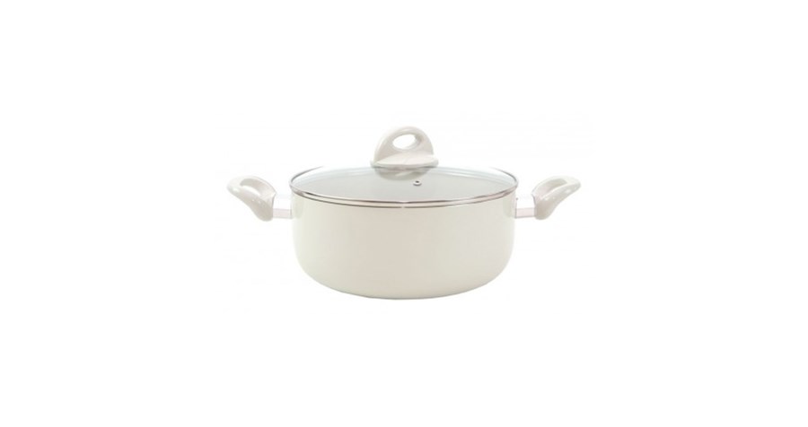 Garnek ceramiczny z pokrywą EkoMerlin 20cm, induckja