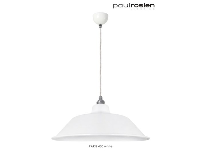 Lampa emaliowana Paris 400 od Paul Roslen - biała