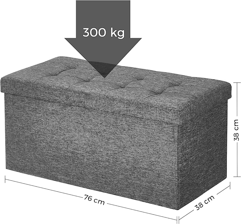 Kufer z siedziskiem Gamont ciemnoszary  - zdjęcie 7