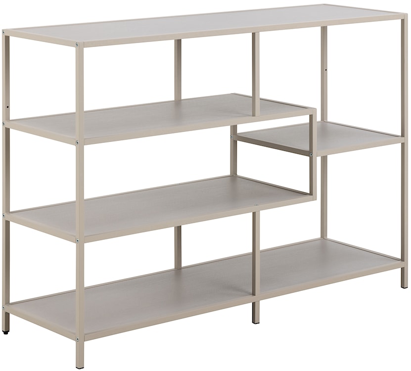 Regał Seaford 114 cm niski beżowy 