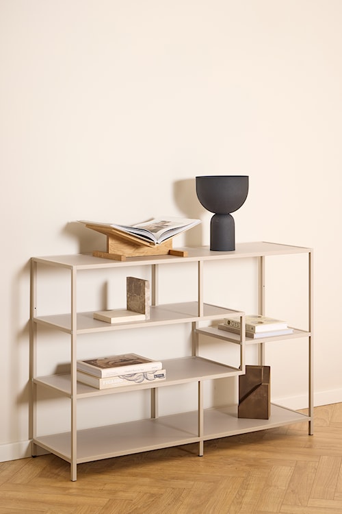 Regał Seaford 114 cm niski beżowy  - zdjęcie 2