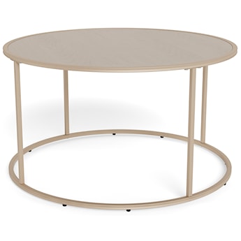 Stolik kawowy Seaford średnica 80 cm beżowy