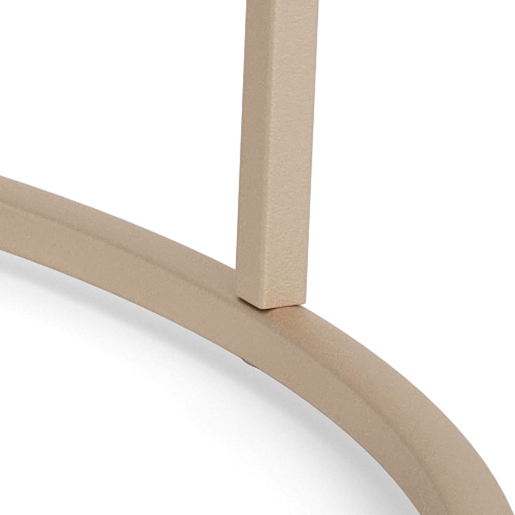 Stolik kawowy Seaford średnica 80 cm beżowy  - zdjęcie 7