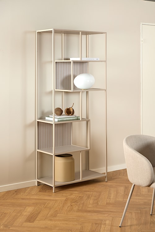 Regał Seaford 77 cm beżowy lamele  - zdjęcie 2