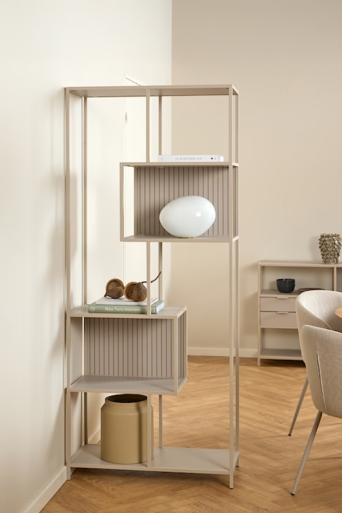 Regał Seaford 77 cm beżowy lamele  - zdjęcie 3