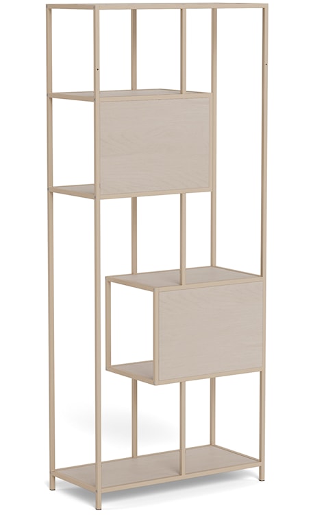 Regał Seaford 77 cm beżowy lamele  - zdjęcie 9