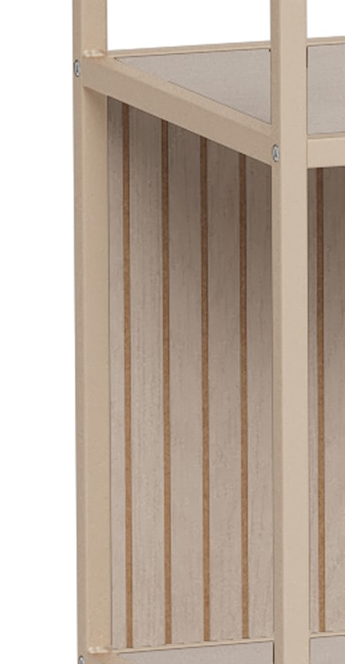 Regał Seaford 77 cm beżowy lamele  - zdjęcie 12