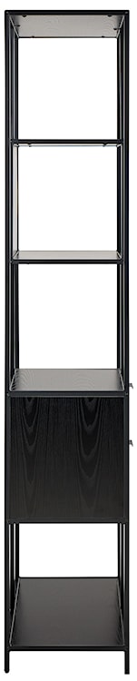 Regał Seaford 77 cm czarny z dwiema szufladami  - zdjęcie 5