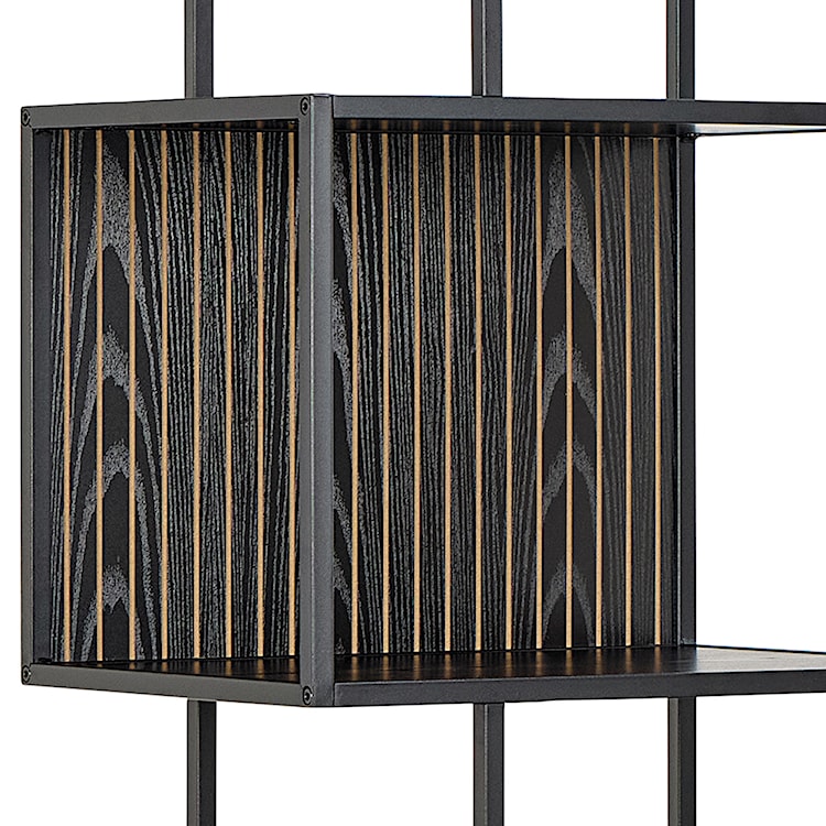 Regał Seaford 77 cm czarny z dwiema szufladami  - zdjęcie 7