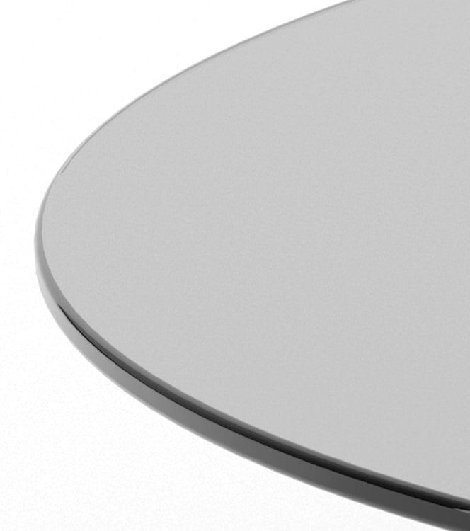 Stolik kawowy Samos średnica 80 cm szary szklany  - zdjęcie 6