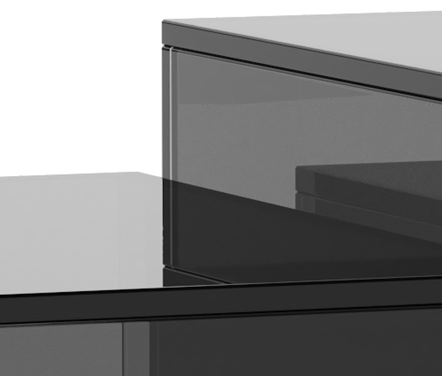 Zestaw stolików kawowych Glopiana kwadratowe 50 i 40 cm szare szklane  - zdjęcie 7