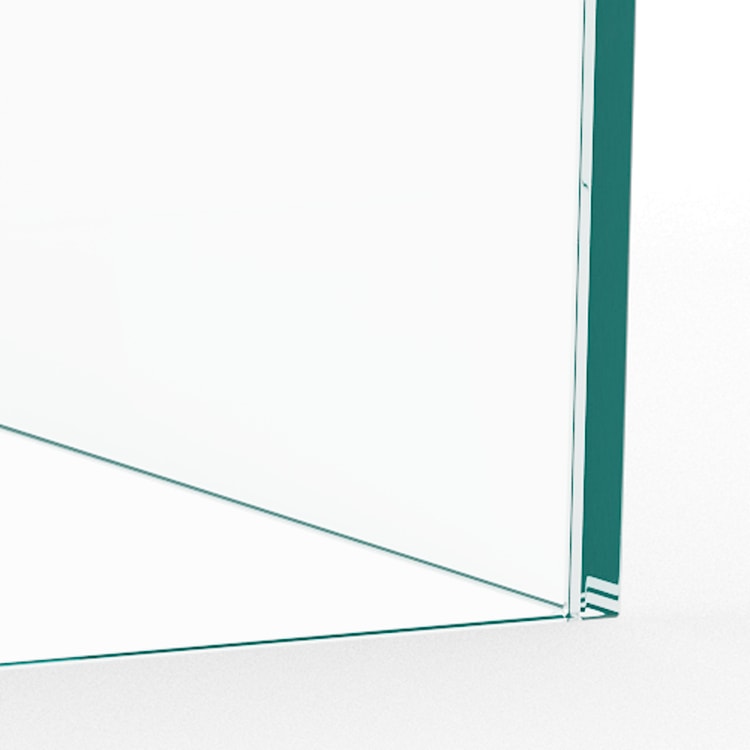 Zestaw stolików kawowych Glopiana kwadratowe 50 i 40 cm transparentne szklane  - zdjęcie 5