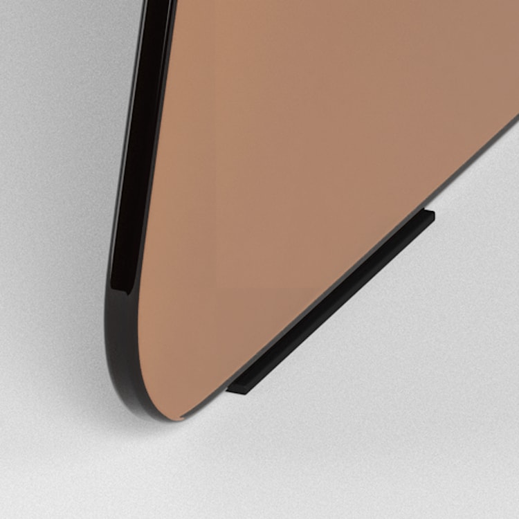 Stolik kawowy Samos średnica 80 cm brązowy szklany  - zdjęcie 3