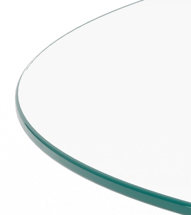 Stolik kawowy Samos średnica 80 cm transparentny szklany  - zdjęcie 5