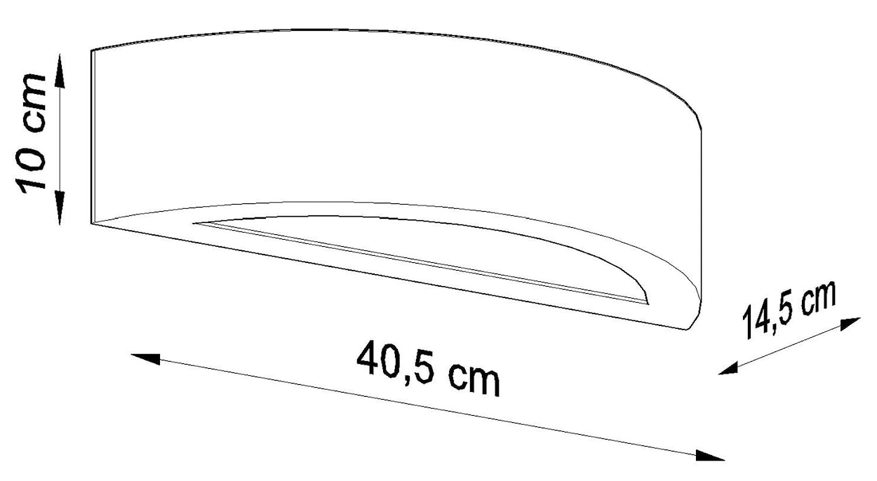 Kinkiet ścienny z ceramiki Siegg 40,5 cm biały  - zdjęcie 8