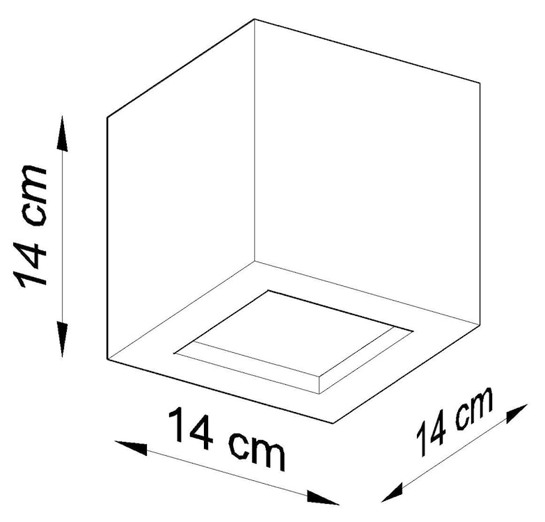 Kinkiet ścienny z ceramiki Siegg 14 cm kwadratowy biały  - zdjęcie 8