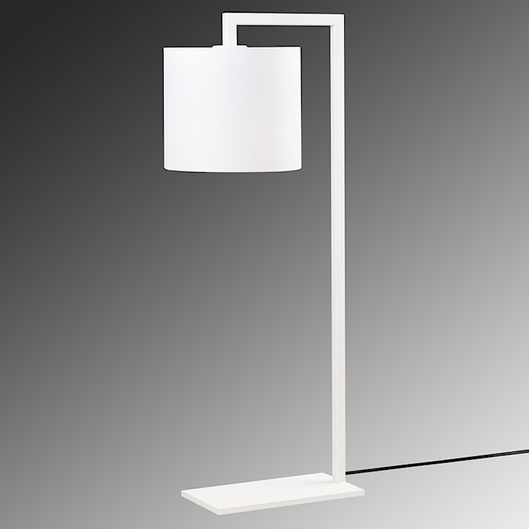 Lampa stołowa Gicanna klasyczna średnica 20 cm biała  - zdjęcie 8