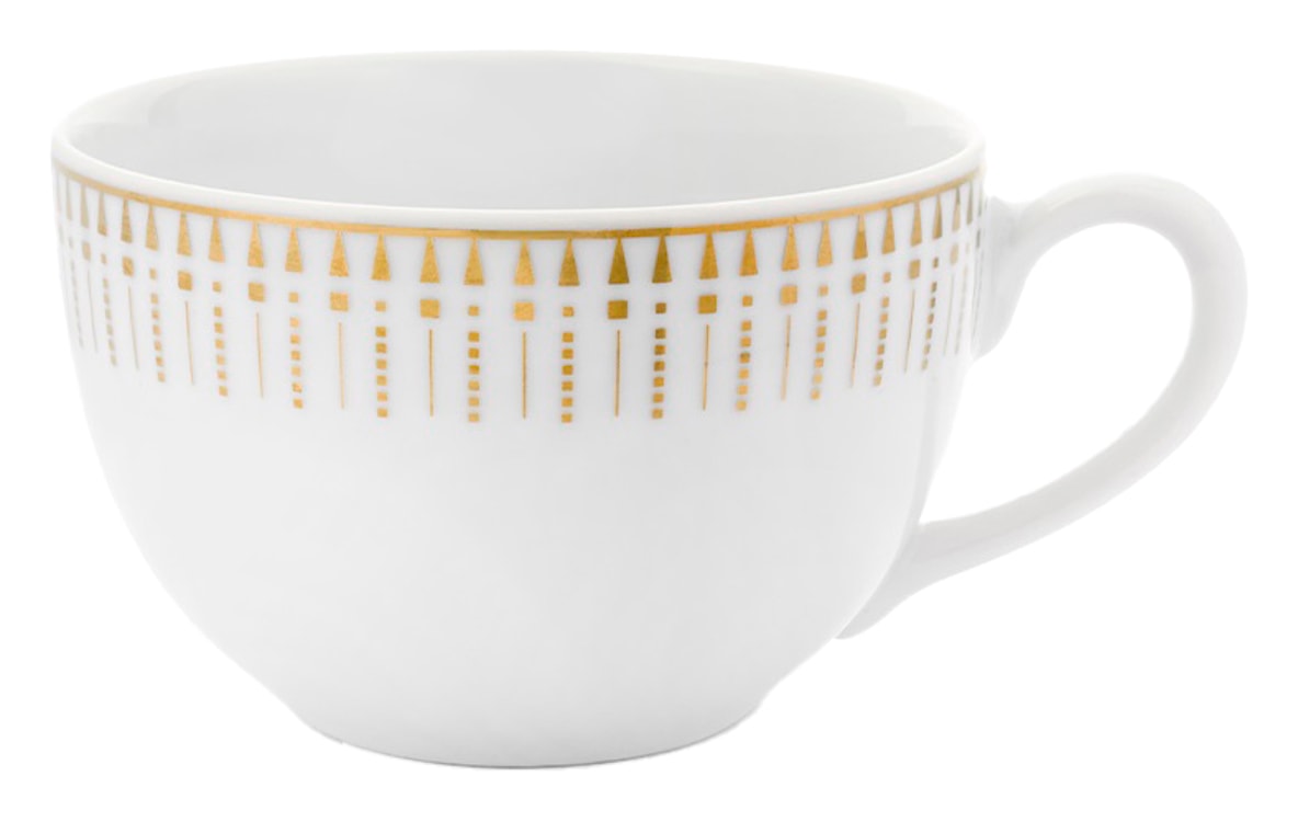 Filiżanka porcelanowa Yvonne 250 ml biało-złota 