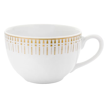Filiżanka porcelanowa Yvonne 250 ml biało-złota