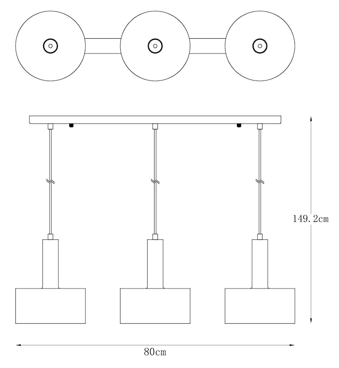 Lampa wisząca Leo x3 złoto-czarna  - zdjęcie 2