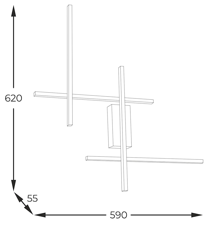 Kinkiet Edge LED złoto-czarny  - zdjęcie 2