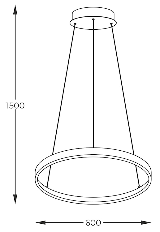 Lampa wisząca Breno LED średnica 60 cm złota  - zdjęcie 4