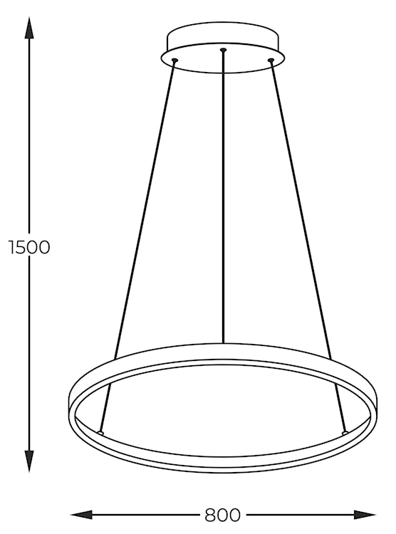 Lampa wisząca Breno LED średnica 80 cm złota  - zdjęcie 2