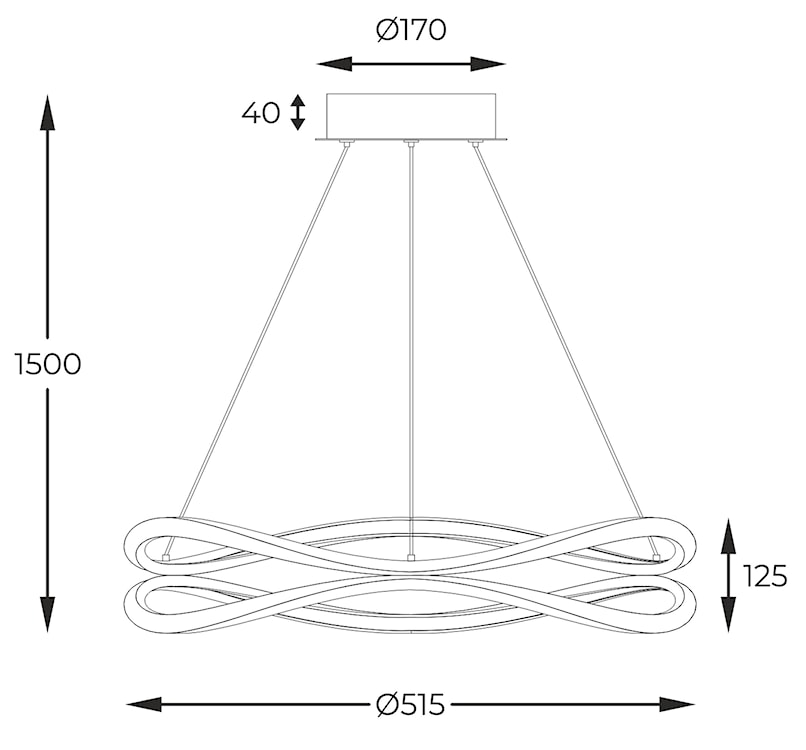 Lampa wisząca Uponal LED czarna  - zdjęcie 5