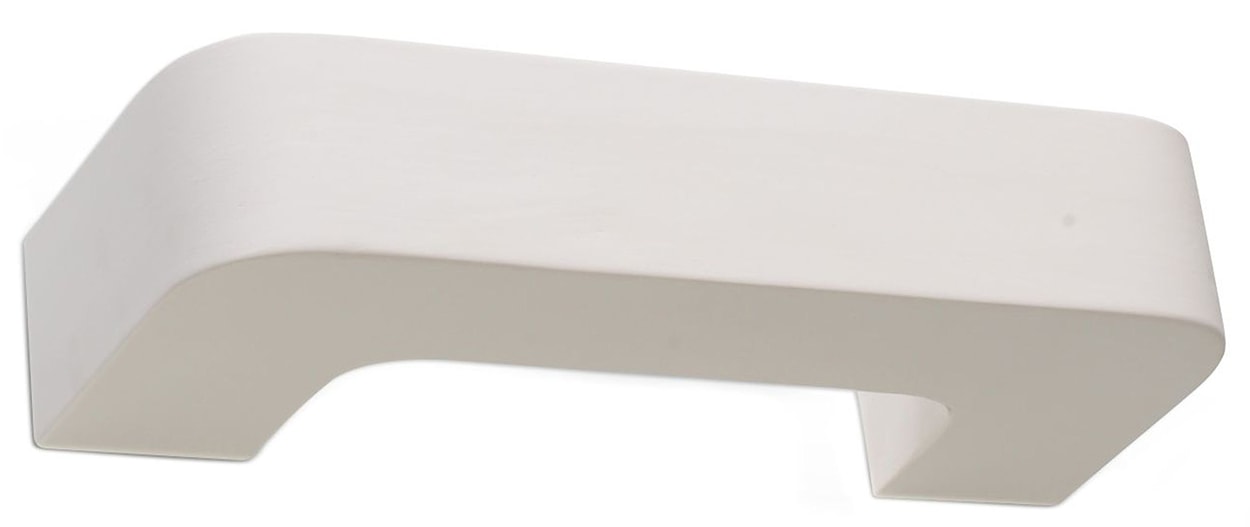 Kinkiet ścienny z ceramiki Siegg 36x7,5 cm biały 