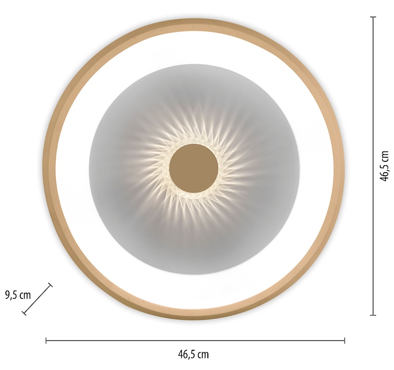 Plafon Vertigo LED matowy mosiądz  - zdjęcie 10