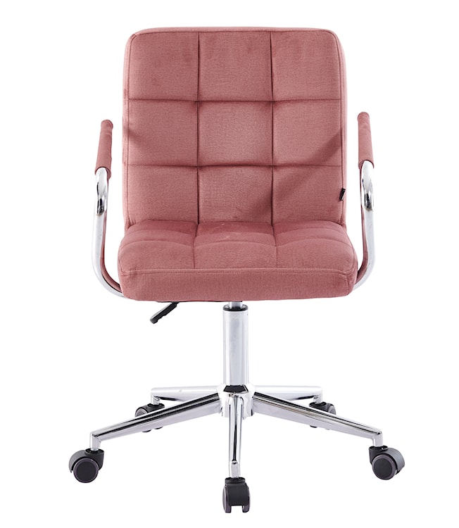 Fotel biurowy Setern różowy welur  - zdjęcie 2