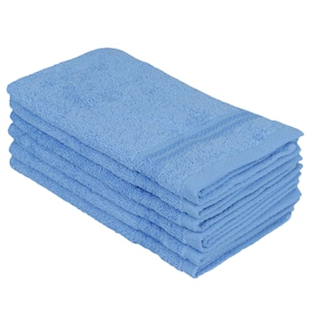 Zestaw sześciu ręczników Bainrow 30/50 cm niebieski